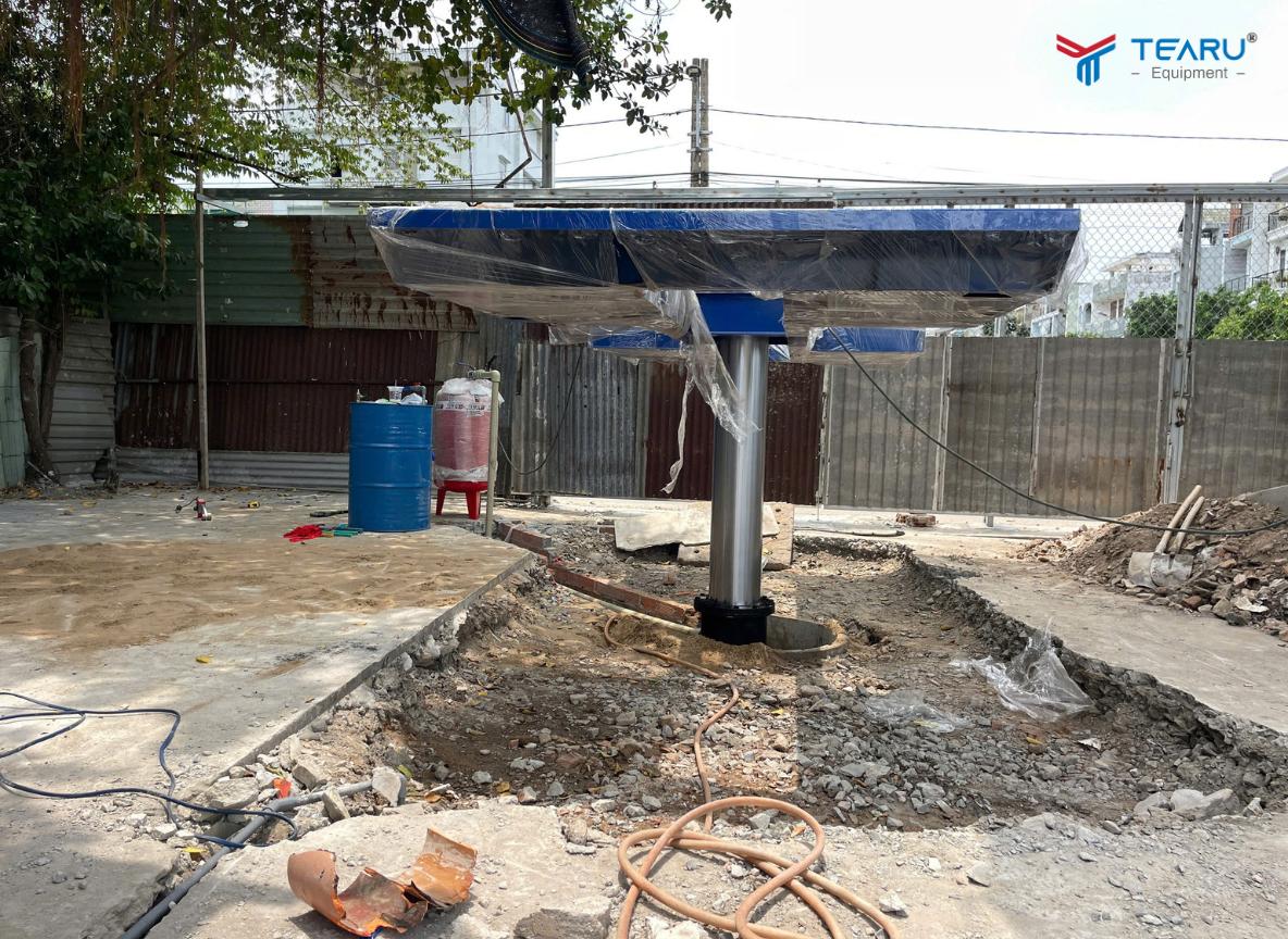Hoàn Thành Lắp Đặt Trạm Rửa Xe Trọn Gói Có Cầu Nâng 1 Trụ Cho Anh Toàn Quận 8 TP.HCM