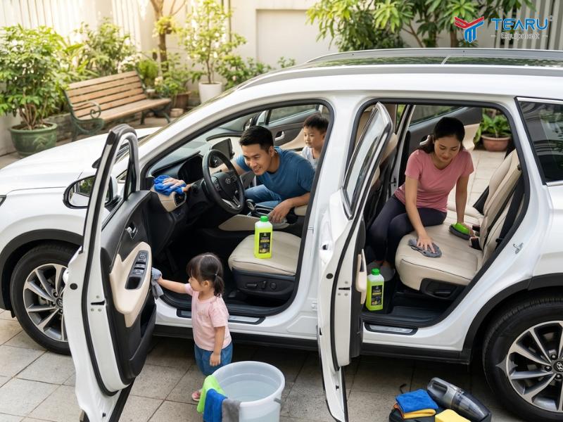 Kinh Nghiệm Chọn Dung Dịch Vệ Sinh Nội Thất Ô Tô Cho Xe Gia Đình