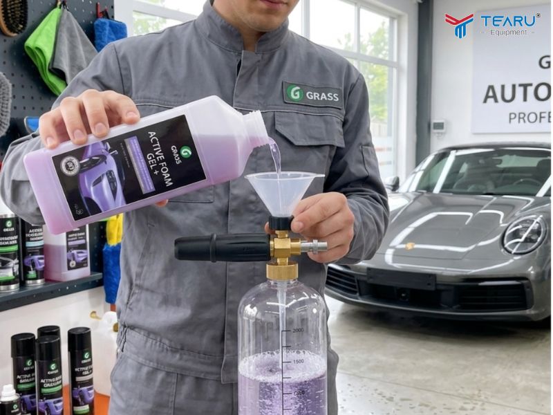 Mẹo Tiết Kiệm Hóa Chất Cho Tiệm Rửa Xe Hiệu Quả Và Tăng Lợi Nhuận 1 Lựa chọn sử dụng dung dịch đậm đặc đến từ thương hiệu Grass có tỉ lệ pha loãng cao siêu tiết kiệm