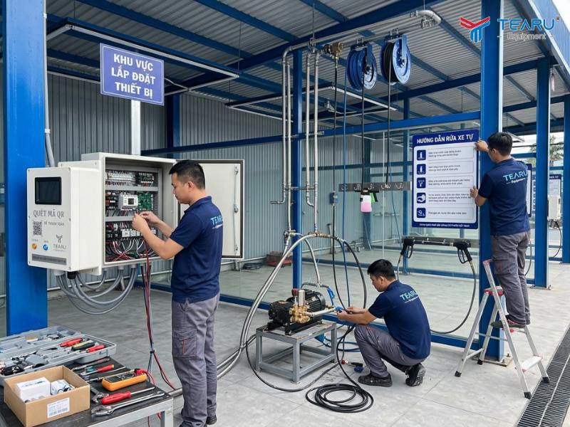 Tearu là đơn vị chuyên lắp đặt trọn gói trạm rửa xe tự phục vụ trên toàn quốc