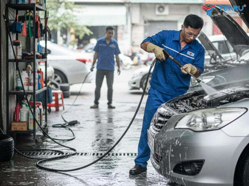 Cách Giữ Khoang Động Cơ Luôn Sạch Mà Không Gây Hư Hỏng 2 Cần che chắn khi xịt nước áp lực mạnh vào khoang động cơ
