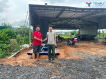 Công Trình Tiệm Rửa Xe Có Cầu Nâng 1 Trụ Tại Hà Tĩnh Do Tearu Thi Công