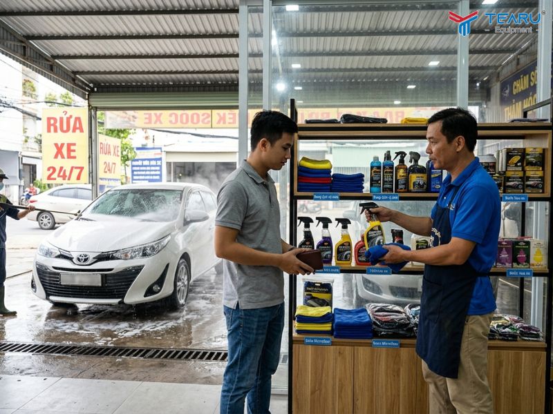Mô Hình Tiệm Rửa Xe Kết Hợp Bán Phụ Kiện Có Hiệu Quả Không? 1 Mô Hình Tiệm Rửa Xe Kết Hợp Bán Phụ Kiện Có Hiệu Quả Không?