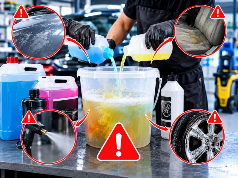 Vì sao không nên tự ý trộn nhiều loại dung dịch? 3 Những rủi ro khi tự ý pha trộn hóa chất rửa xe