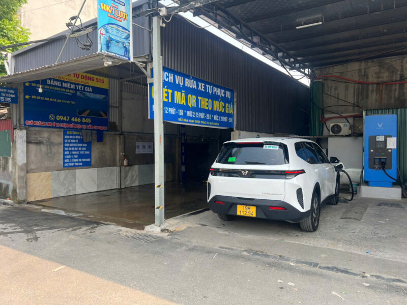Khu rửa xe tự phục vụ tại trạm sạc VinFast có gì đáng chú ý?